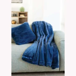 Plaid Double Face Imitation Fourrure et Polaire