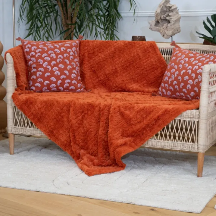 Plaid doux texturé