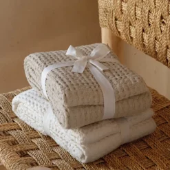 Plaid en coton gaufré