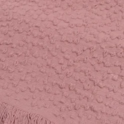 Plaid en coton jacquard à motif goutte d’eau