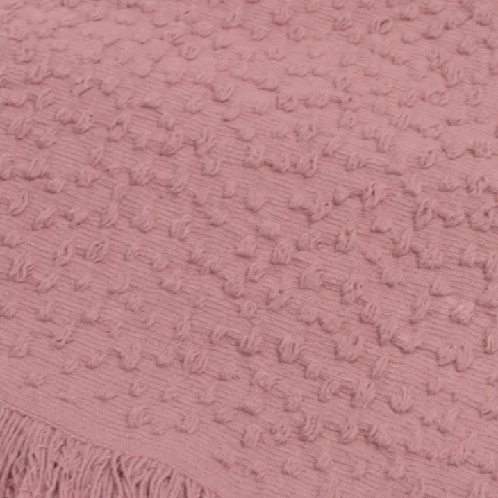 Plaid en coton jacquard à motif goutte d’eau
