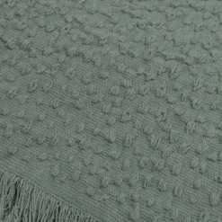 Plaid en coton jacquard à motif goutte d’eau