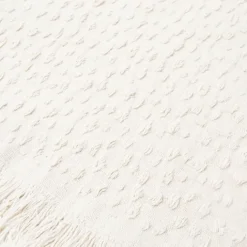 Plaid en coton jacquard à motif goutte d’eau