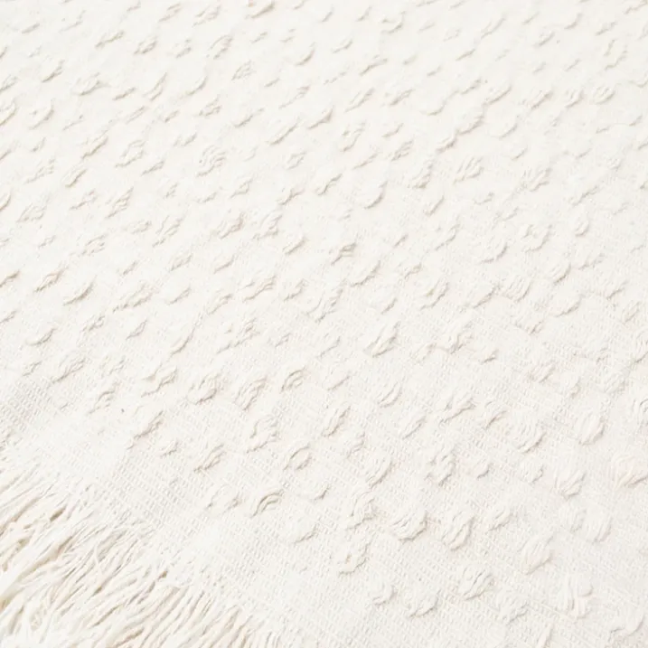Plaid en coton jacquard à motif goutte d’eau