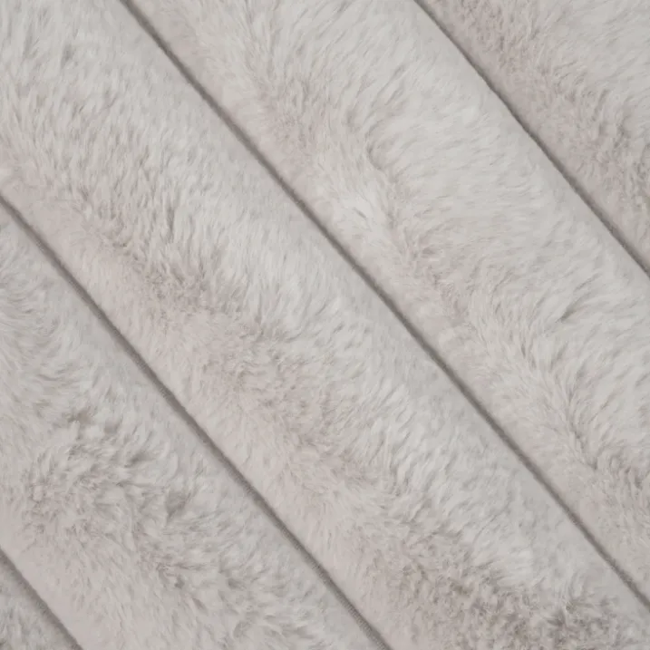 Plaid en fausse fourrure ultra douce à bandes