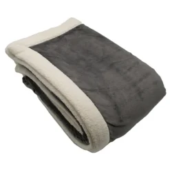 Plaid en microvelours doublé sherpa