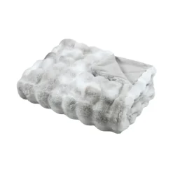 Plaid fausse imitation fourrure moelleux