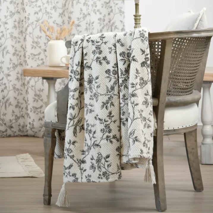Plaid imprimé floral esprit campagne chic