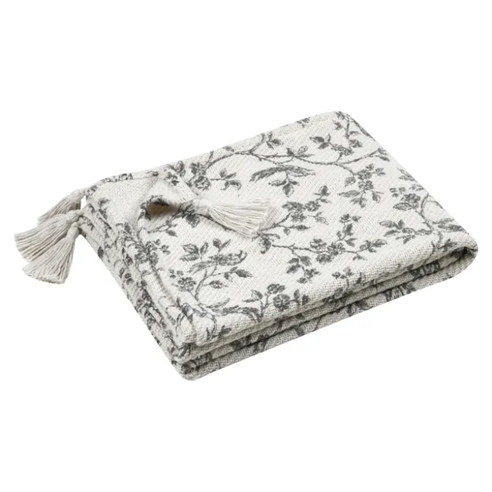 Plaid imprimé floral esprit campagne chic