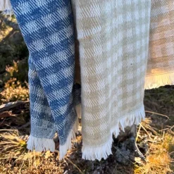 Plaid jacquard vichy en coton