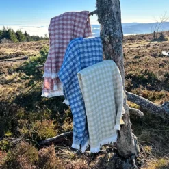 Plaid jacquard vichy en coton