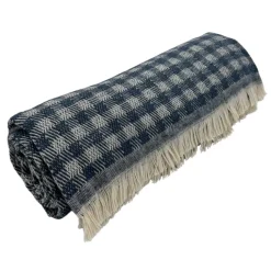 Plaid jacquard vichy en coton