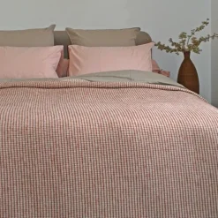 Plaid jacquard vichy en coton