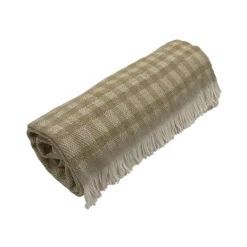 Plaid jacquard vichy en coton