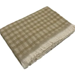 Plaid jacquard vichy en coton