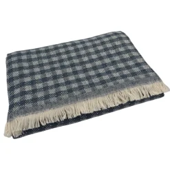 Plaid jacquard vichy en coton