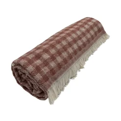 Plaid jacquard vichy en coton