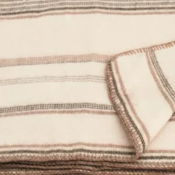 Plaid laine et mohair à rayure