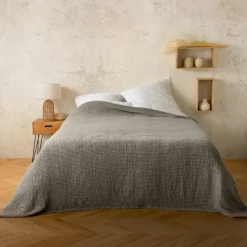 Plaid ou couvre lit 100%coton nid d’abeille