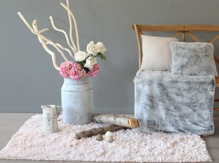 Plaid tendance en imitation fourrure
