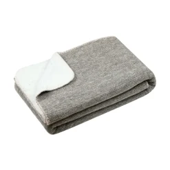 Plaid tricoté doublé sherpa