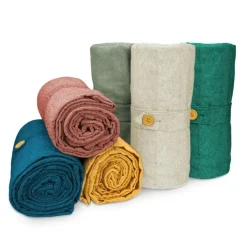 Plaid uni en polycoton pour canapé ou lit