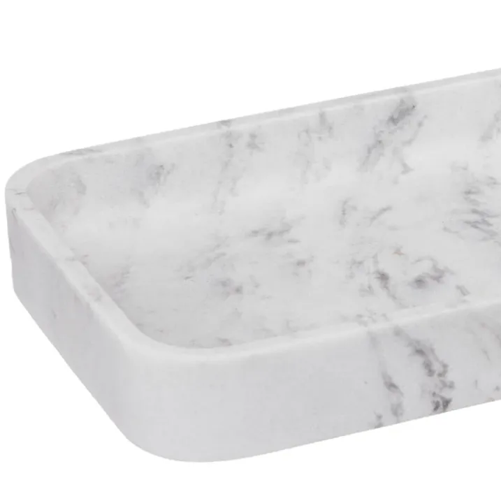 Plateau rectangulaire effet marbré