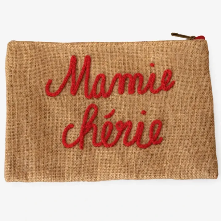 Pochette Jute "Mamie chérie"