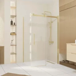 Porte de douche coulissante en verre trempé