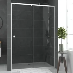 Porte de douche coulissante en verre trempé