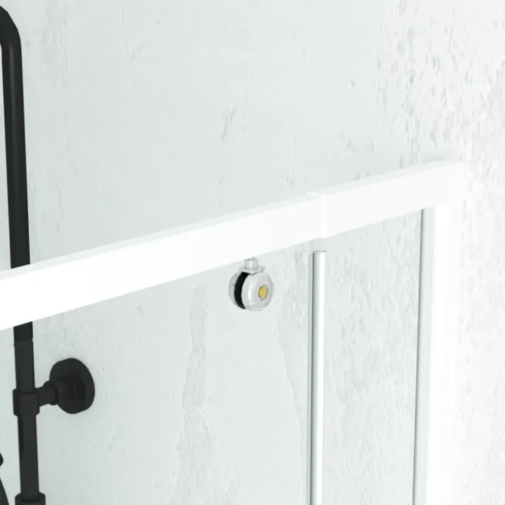 Porte de douche pivotante minimaliste extensible
