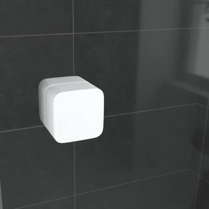 Porte de douche quart de cercle en verre trempé