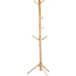 Porte Manteaux bois naturel sur trépied