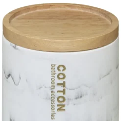 Pot à coton effet marbre