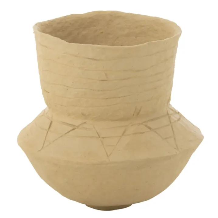 Pot décoratif en papier mâché naturel