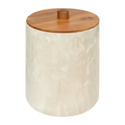 Poubelle de salle de bain effet marbre