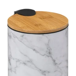 Poubelle de salle de bain effet marbre