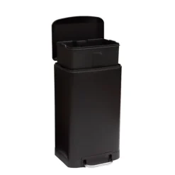 Poubelle en métal bac amovible 30 L