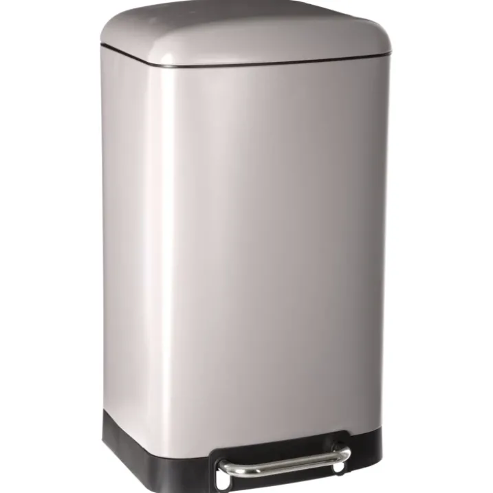 Poubelle en métal bac amovible 30 L