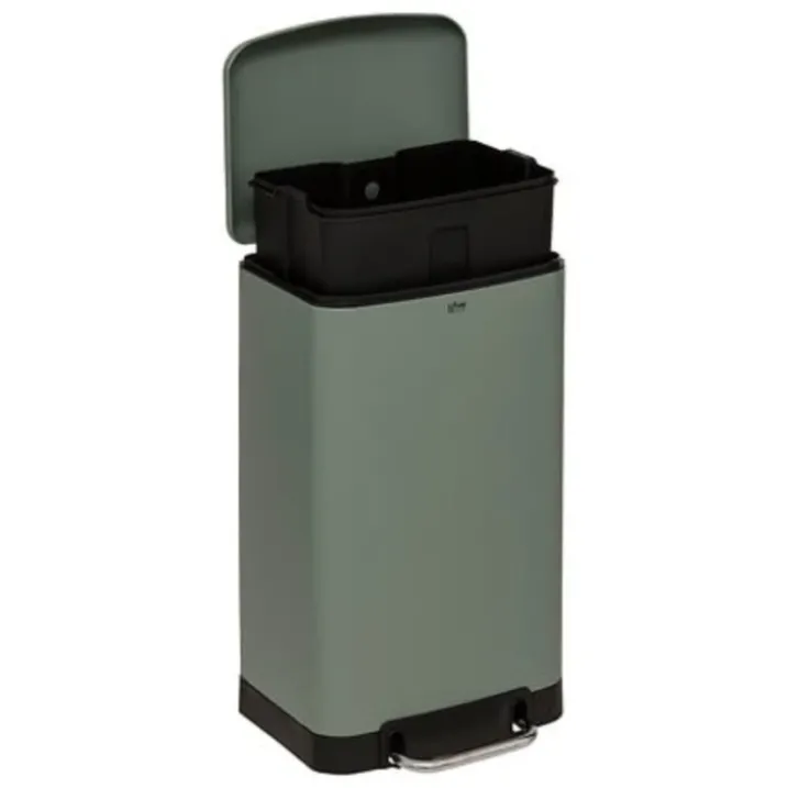 Poubelle en métal bac amovible 30 L