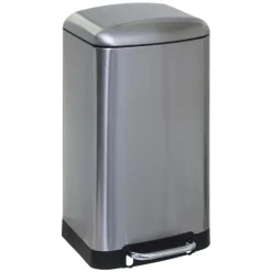 Poubelle en métal bac amovible 30 L