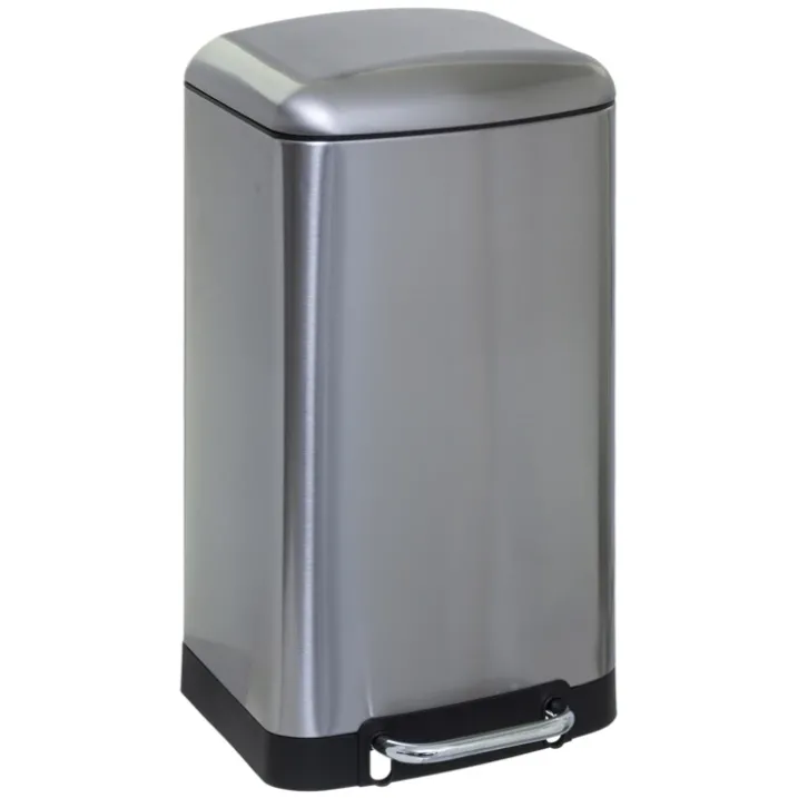 Poubelle en métal bac amovible 30 L