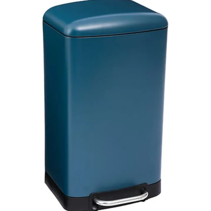 Poubelle en métal bac amovible 30 L