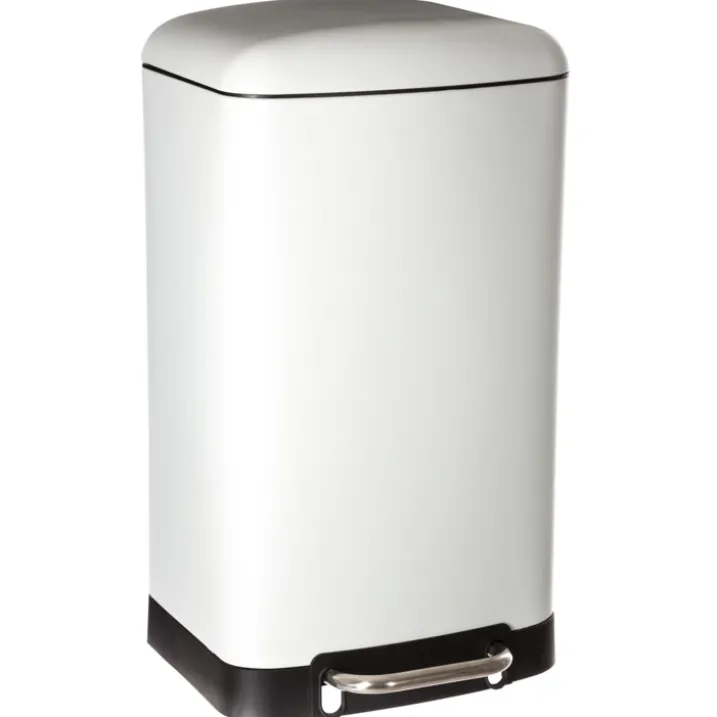 Poubelle en métal bac amovible 30 L