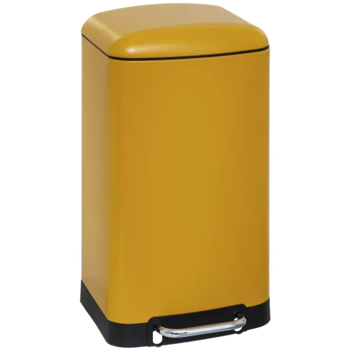 Poubelle en métal bac amovible 30 L