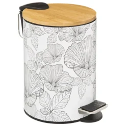 Poubelle à pédale esprit floral