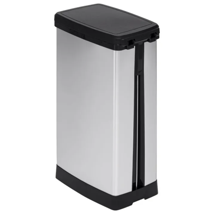 Poubelle à pédale slim 40L avec frein de chute