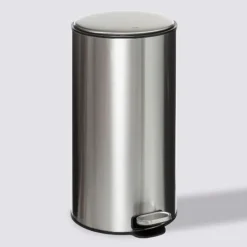 Poubelle ronde en métal de 30L