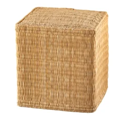Pouf en paille tressée fait main