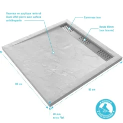 Receveur extra plat